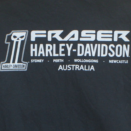 Harley-Davidson Men's Black Pullover Hoodie L Motorcycle Graphic