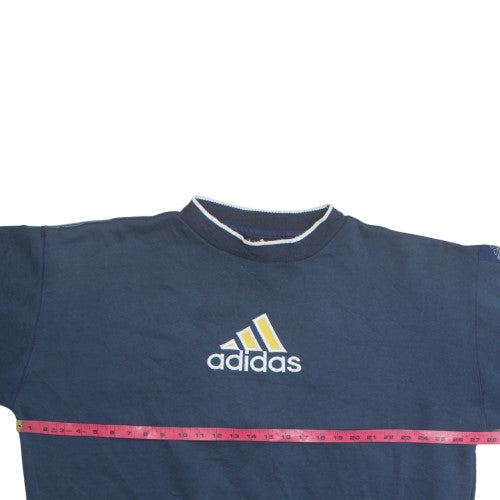 Adidas Men's Blue XL Pullover Sweatshirt Crew Neck Embroidered Logo