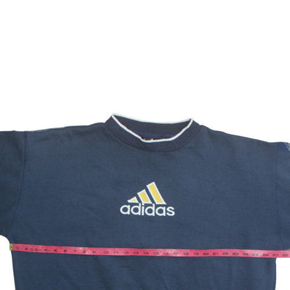Adidas Men's Blue XL Pullover Sweatshirt Crew Neck Embroidered Logo