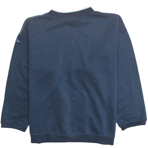 Adidas Men's Blue XL Pullover Sweatshirt Crew Neck Embroidered Logo