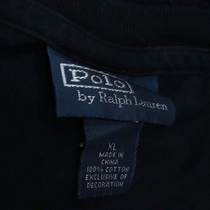 Ralph Lauren Men's Black Long Sleeve Crew Neck Cotton T-Shirt XL