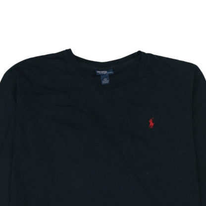 Ralph Lauren Men's Black Long Sleeve Crew Neck Cotton T-Shirt XL