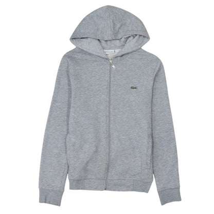 Lacoste Men's Grey Full Zip Hoodie M Regular Fit Cotton Blend