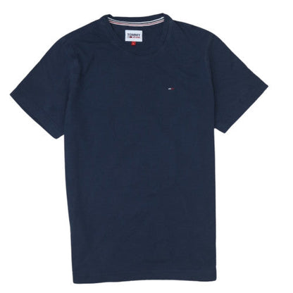 Tommy Jeans Men's Navy Blue Small Cotton Crew Neck T-Shirt