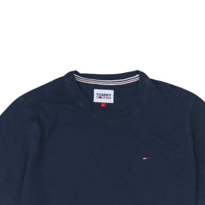 Tommy Jeans Men's Navy Blue Small Cotton Crew Neck T-Shirt