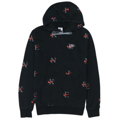 Nike Men's Black Logo Pullover Hoodie Size S