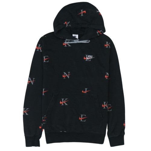 Nike Men's Black Logo Pullover Hoodie Size S
