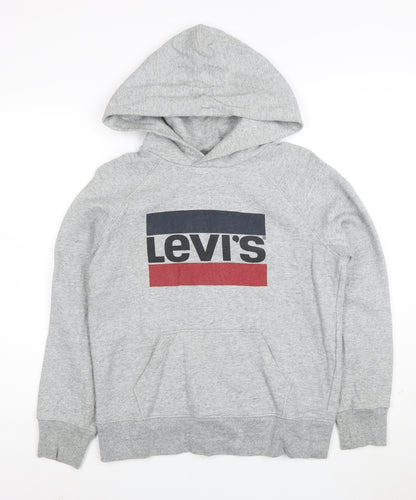 Levi's Men's Grey Pullover Hoodie XS Classic Logo Sweatshirt