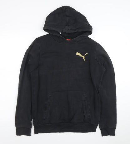 Puma Mens Black 2XL Pullover Hoodie Sweatshirt With Logo