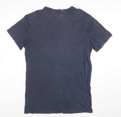 Timberland Men's Blue XS Regular Fit Organic Cotton Logo T-Shirt