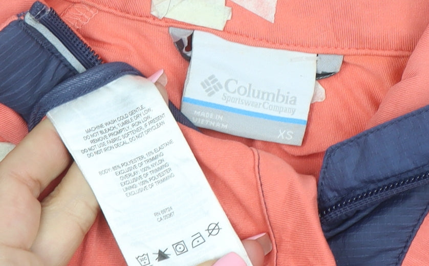 Columbia Women's Pink Blue XS Lightweight Windbreaker Jacket