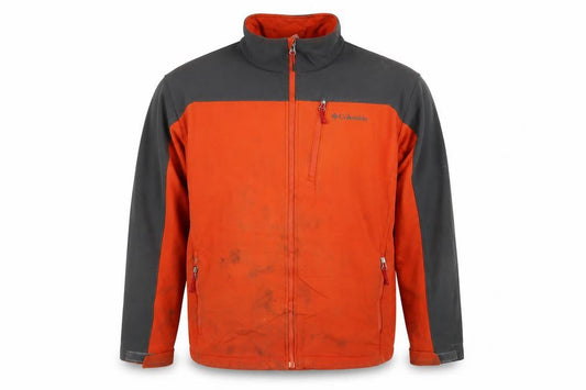 Columbia Mens Orange XL Soft Shell Outdoor Jacket Windproof