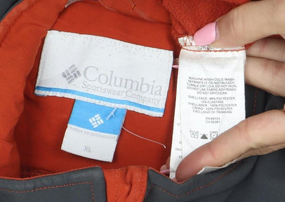 Columbia Mens Orange XL Soft Shell Outdoor Jacket Windproof