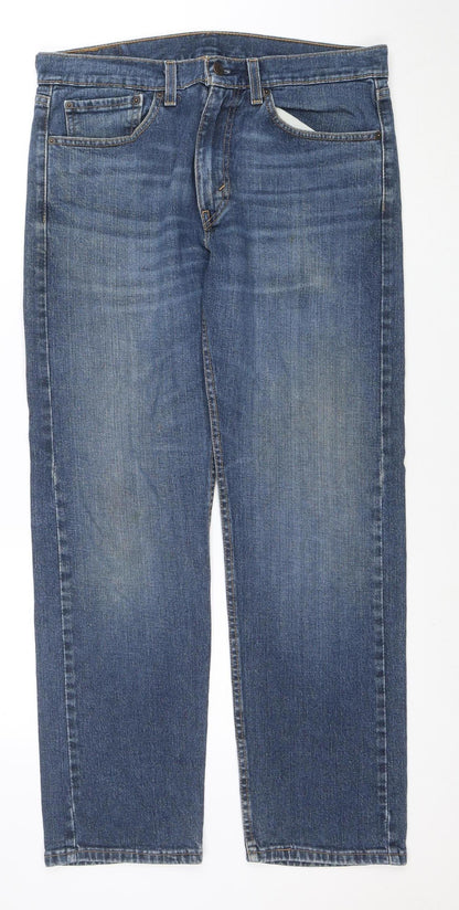 Levi's 505 Men's Blue Straight Denim Jeans 34W 30L Zip Fly