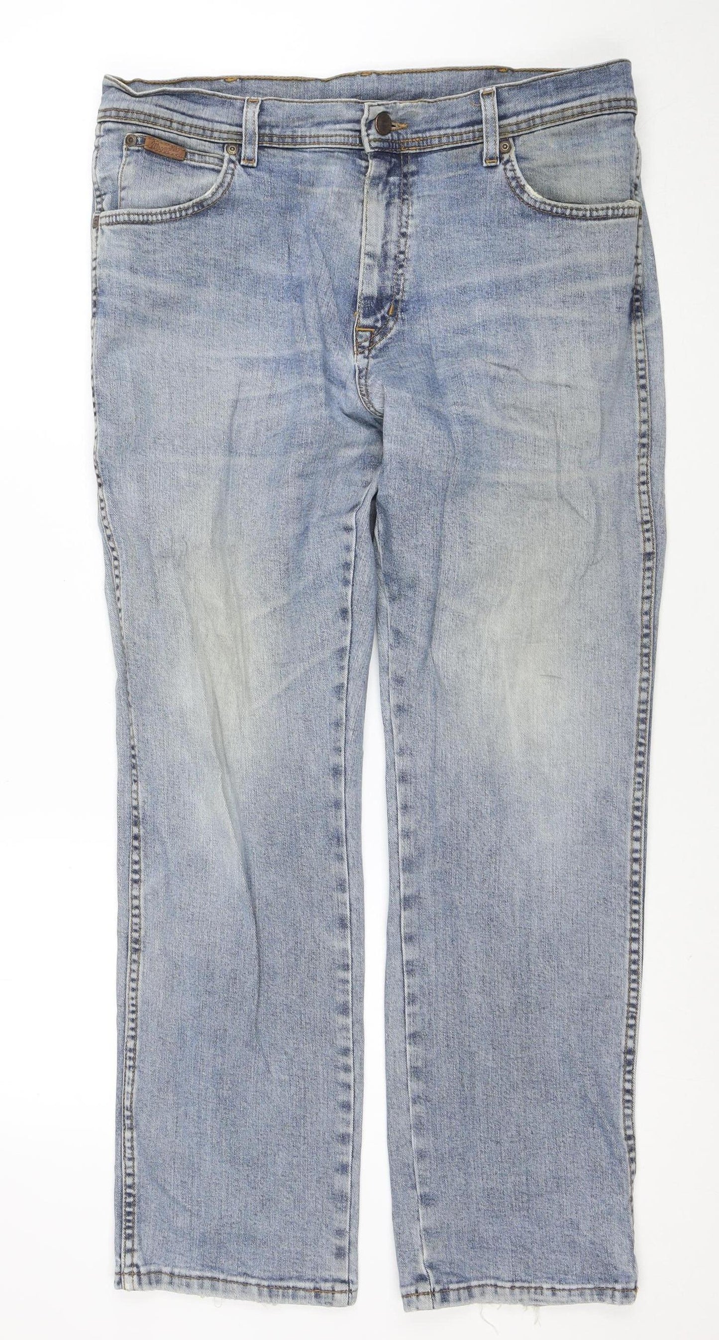 Wrangler Men’s Blue Texas Stretch Straight Leg Jeans W36 L30