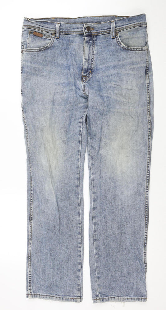 Wrangler Men’s Blue Texas Stretch Straight Leg Jeans W36 L30