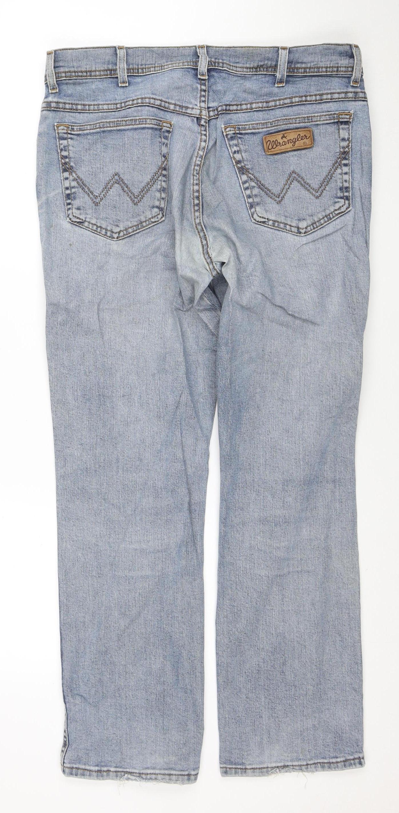 Wrangler Men’s Blue Texas Stretch Straight Leg Jeans W36 L30