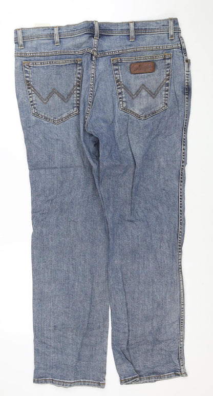 Wrangler Men’s Blue Texas Stretch Regular Straight Jeans W38 L30