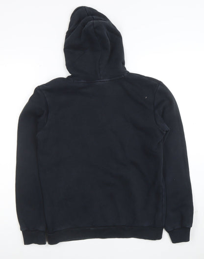 Puma Boys Black Pullover Hoodie XL 16 Cotton Blend Logo Print