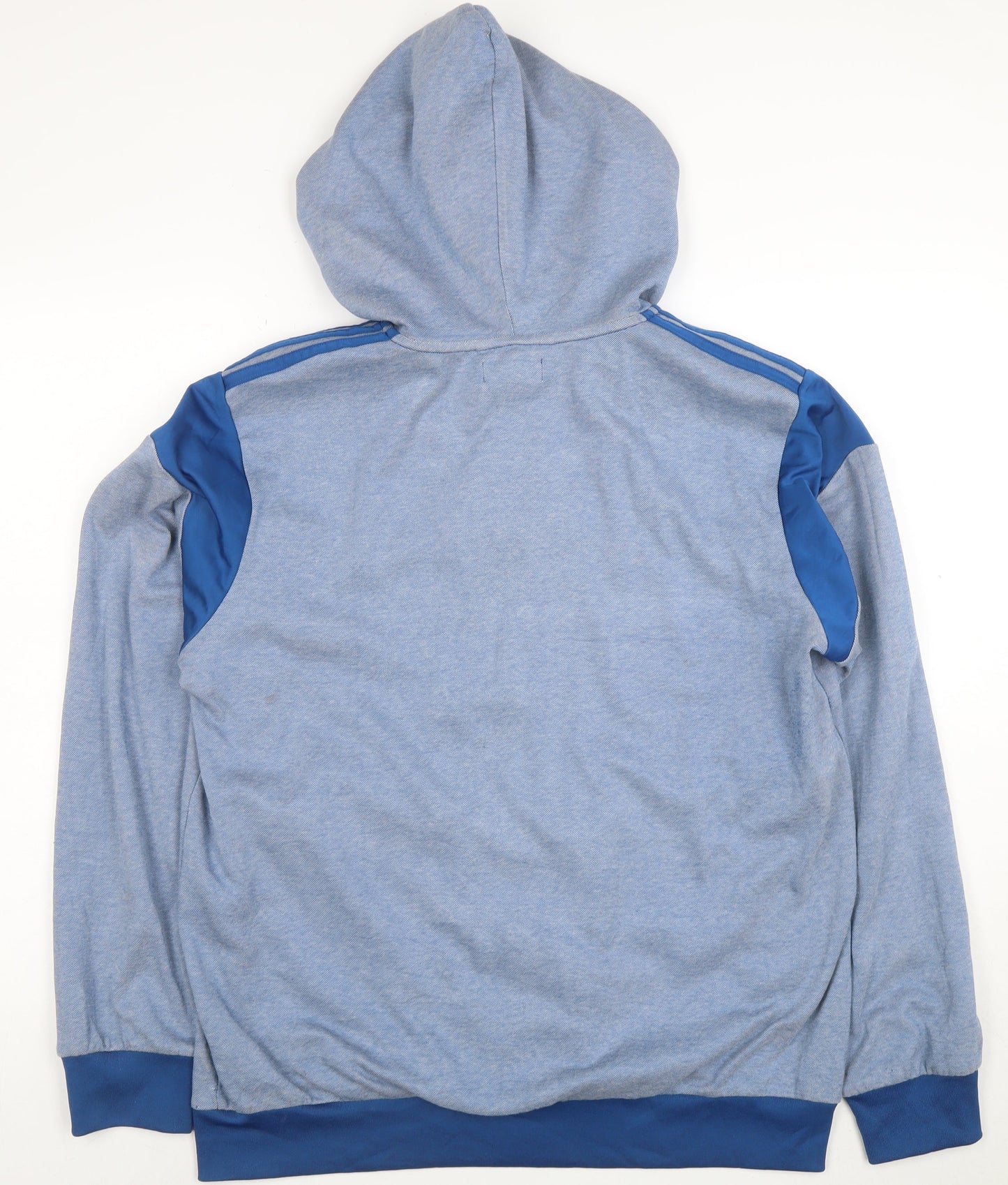 Adidas Men's Blue Full Zip Hoodie Size L Regular Fit Sportswear