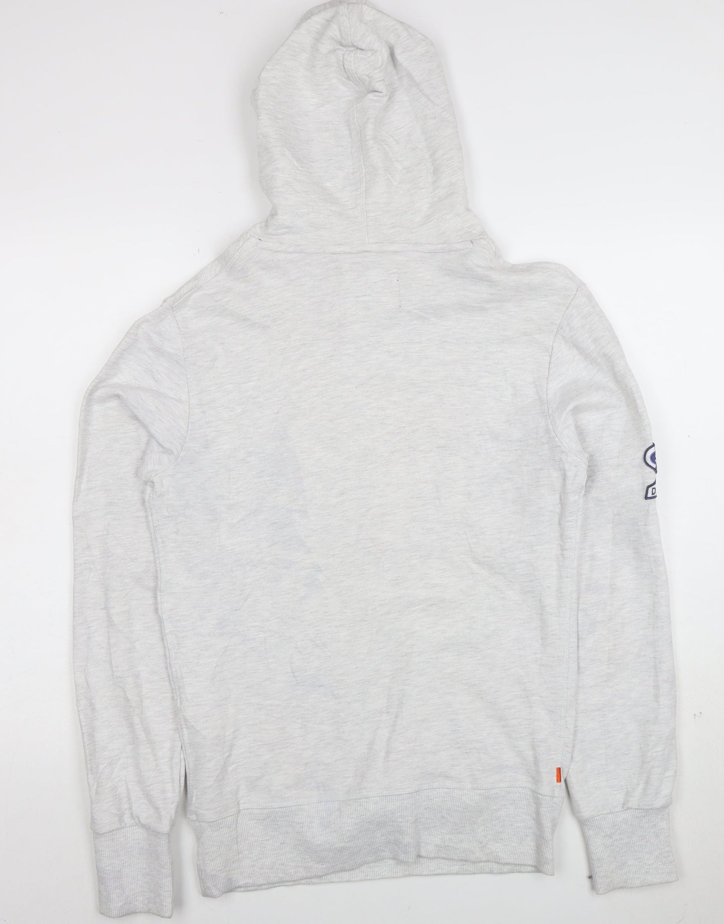 Superdry Men's Grey Pullover Hoodie M Graphic Print Classic Style