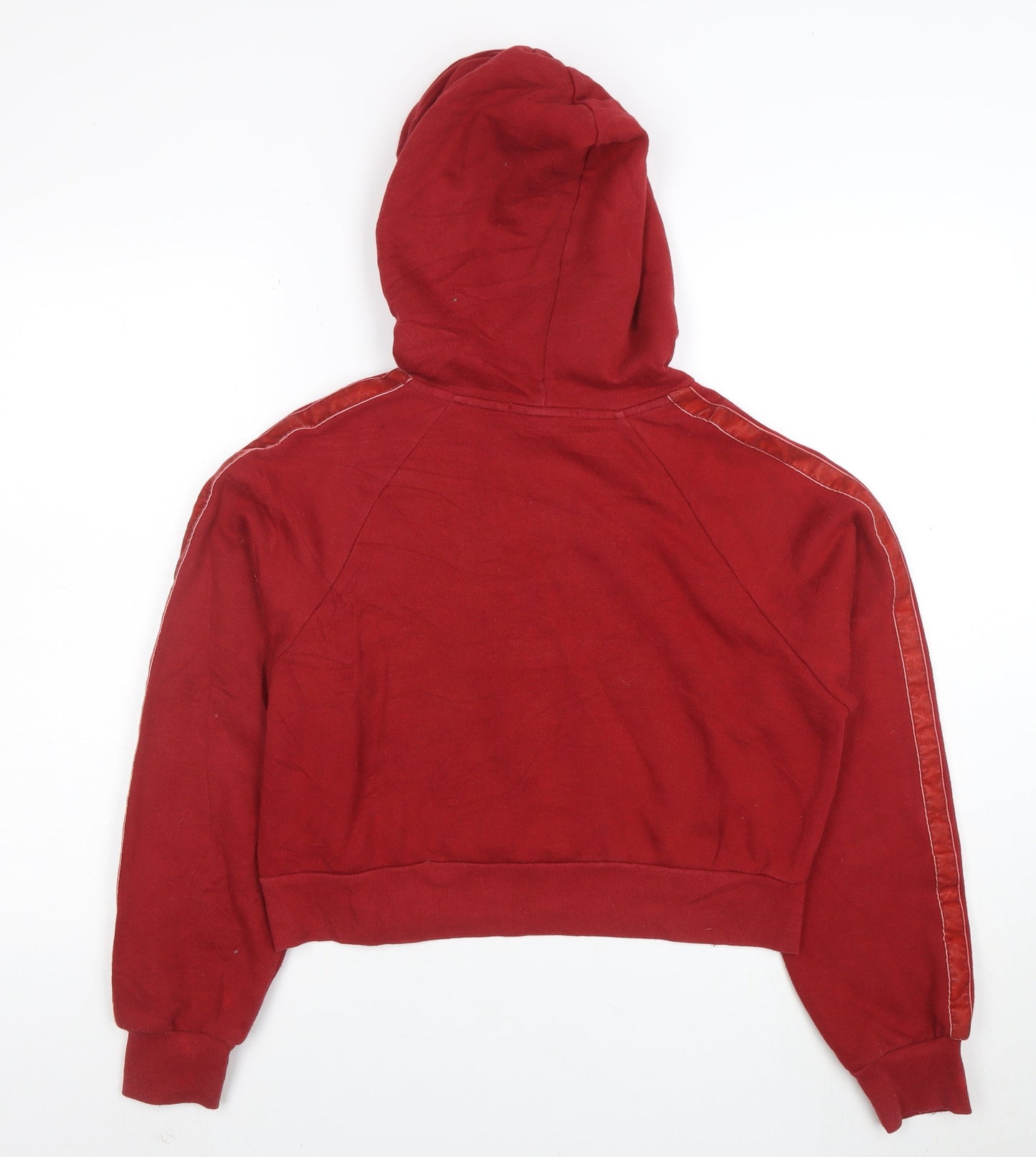 Forever 21 Women's Red Cropped Pullover Hoodie Size S