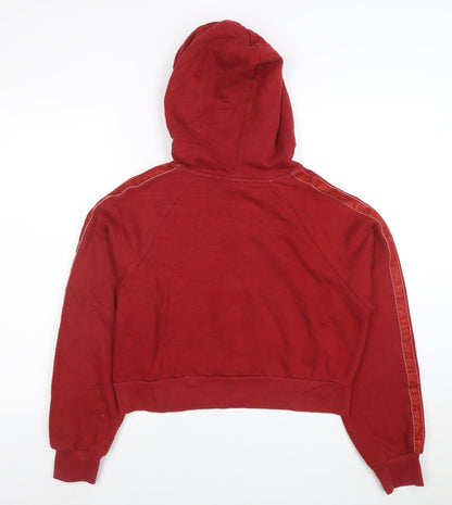 Forever 21 Women's Red Cropped Pullover Hoodie Size S