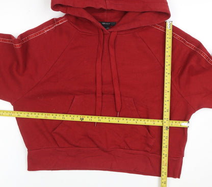 Forever 21 Women's Red Cropped Pullover Hoodie Size S