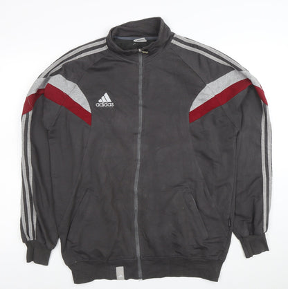 Adidas Men's Grey Full Zip Sports Sweatshirt XL