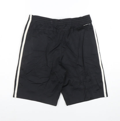 Adidas Boys Black Performance Essentials Athletic Shorts 11-12 Years M