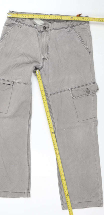 Lee Womens Grey Cargo Slim Fit Jeans Size 16