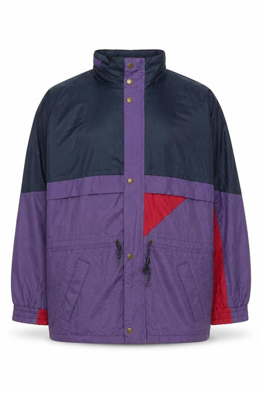 Millers Mens Navy Purple Red X-Large Windbreaker Waterproof Jacket
