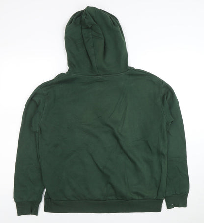 Disney Women's Green Pullover Hoodie Size S 10/12 Hooded Graphic Print
