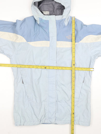 The North Face Girls Blue XL Waterproof Hooded Rain Coat Jacket