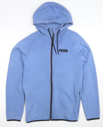 Puma Men's Blue Full Zip Hoodie S Regular Fit Sportswear