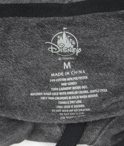 Disney Womens Grey Pullover Hoodie Mickey & Minnie Medium