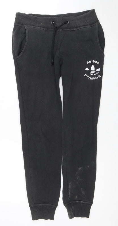 Adidas Women’s Black XS Jogger Sweatpants Tapered Fleece
