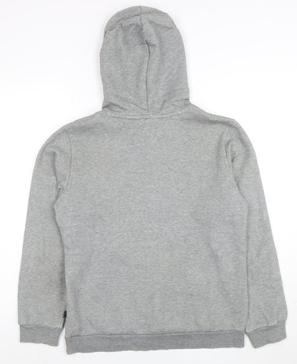 Puma Boys Grey Pullover Hoodie Size 14-15 Years Cotton Blend