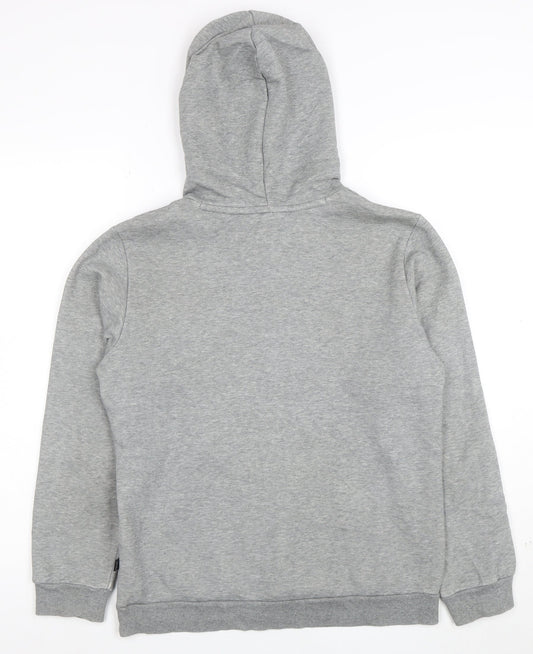 Puma Boys Grey Pullover Hoodie Size 14-15 Years Cotton Blend