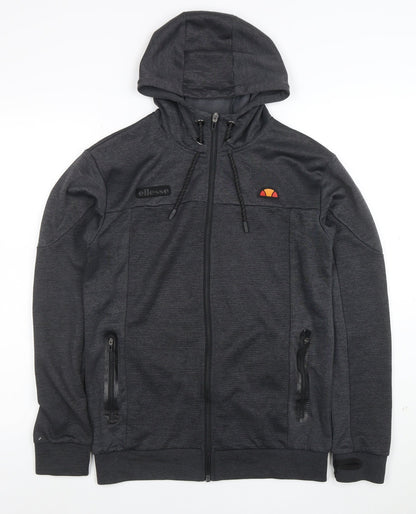 Ellesse Men's Grey XS Full Zip Hoodie with Logo Detail