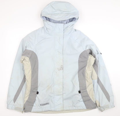 Columbia Women’s Blue Hooded Ski Jacket Size 18/20 Waterproof Lined