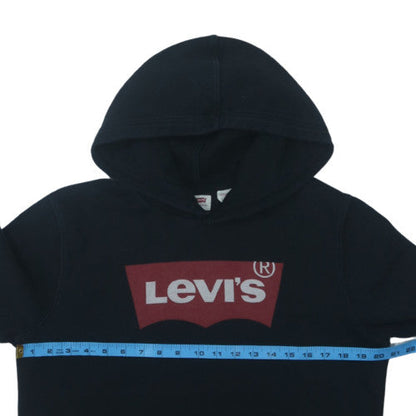 Levi's Men's Black Pullover Hoodie M Logo Fleece Sweatshirt