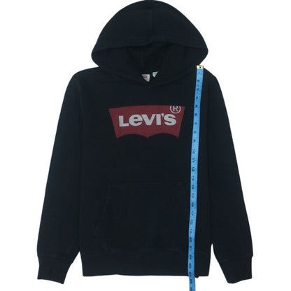 Levi's Men's Black Pullover Hoodie M Logo Fleece Sweatshirt