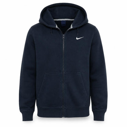 Nike Men's Black Full Zip Hoodie Medium Cotton Blend