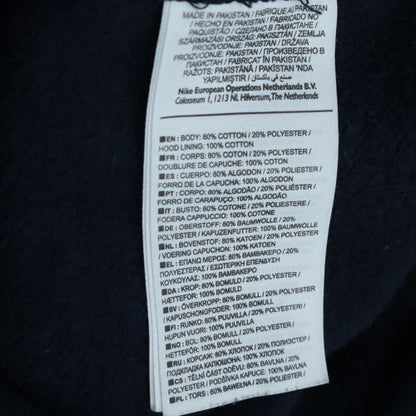 Nike Men's Black Full Zip Hoodie Medium Cotton Blend