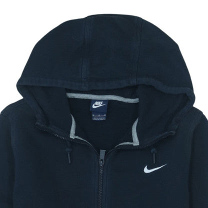 Nike Men's Black Full Zip Hoodie Medium Cotton Blend