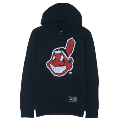 Majestic Mens Black M Pullover Hoodie Sweatshirt Graphic Baseball Logo