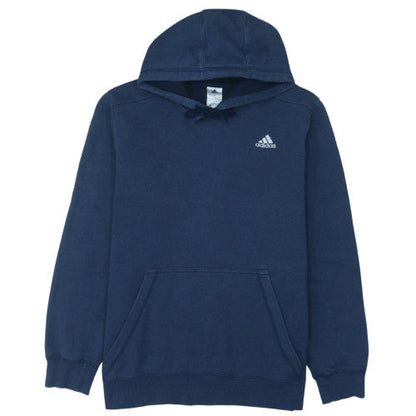 Adidas Men’s Blue Pullover Hoodie Size L Regular Fit Fleece