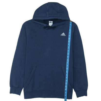 Adidas Men’s Blue Pullover Hoodie Size L Regular Fit Fleece