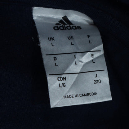 Adidas Men’s Blue Pullover Hoodie Size L Regular Fit Fleece